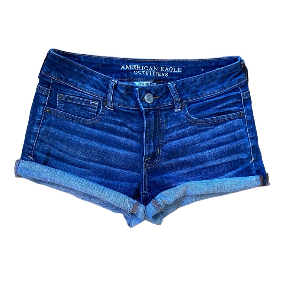 {American Eagle} Shortie Denim Shorts - size 8